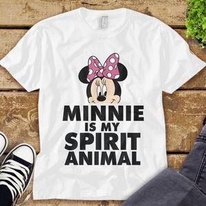 Disney Minnie Is My Spirit Animal Minnie Mouse T-shirt Unisex Adult T-shirt